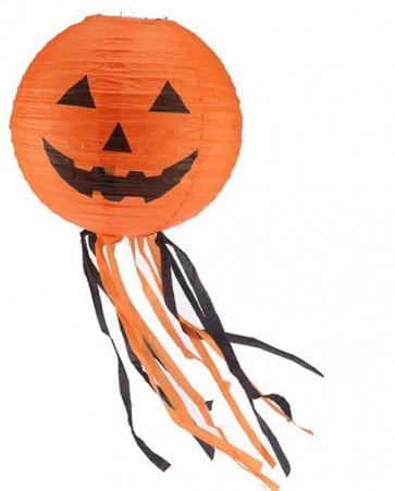 Halloween Floating Flying Paper Pumpkin Hanging Lantern Light
