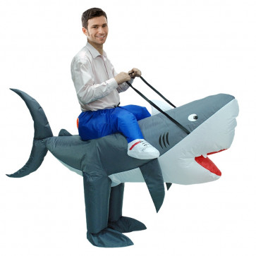 Inflatable Shark Riding Costume