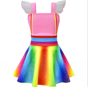 Fancy Nancy Rainbow Dress Costume