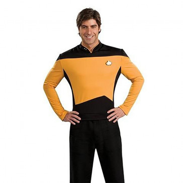 Star Trek The Next Generation TNG Yellow Uniform Cosplay Costume