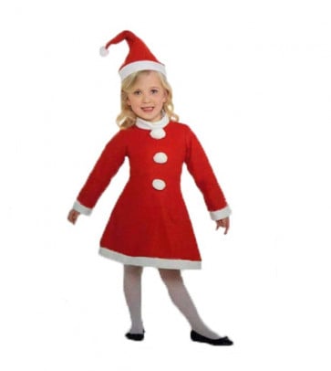 Girls Santa Claus Costume Outfit