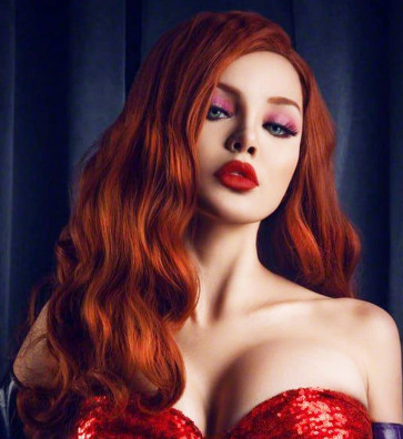 Jessica Rabbit Wig - Red Long Wavy Wig Jessica Rabbit Cosplay Costume