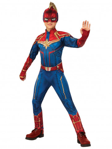 Captain Marvel Children's Deluxe Hero Suit Blue/Red