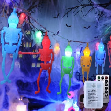 Mixed Color Skeleton LED Lights Halloween Decoration 2.5M