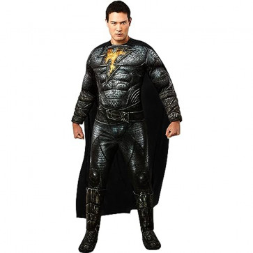 Men's DC Comics Black Adam Deluxe Muscle Costume Jumpsuit
