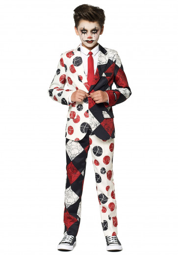 Suitmeister Costume - Boys Halloween Clown Vintage Suit Cosplay