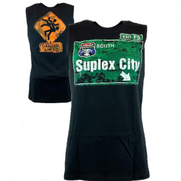WWE Brock Lesnar Costume - Black Tank Top Suplex City Brock Lesnar Cosplay