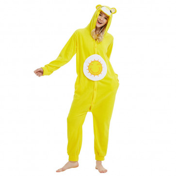 Care Bear Funshine Bear Costume - Onesie Jumpsuit Funshine Bear Cosplay