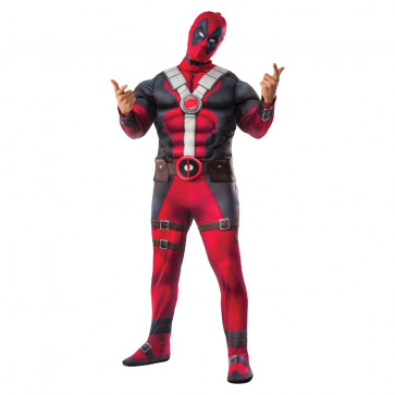 Men's Deadpool Deluxe Muscle Chest Costume and Mask
