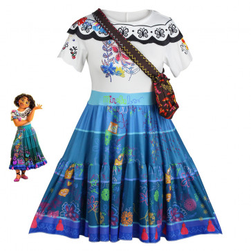 Encanto Mirabel Madrigal Dress Kids Cosplay Costume