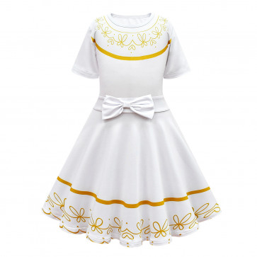 Encanto Young Mirabel White Dress Kids Cosplay Costume