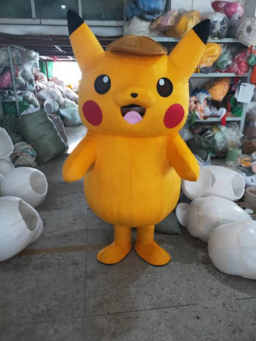 Giant Detective Pikachu Mascot Costume