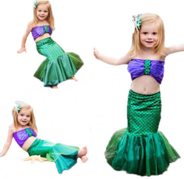 Girls Ariel Mermaid Dress Costume