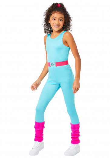 Barbie Movie Costume - Girls Barbie Aerobic Exercise Cosplay