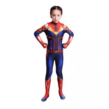Girls Captain Marvel Costume