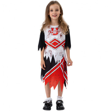 Cheerleader Costume - Girls Zombie Bloody Cheerleader Cosplay
