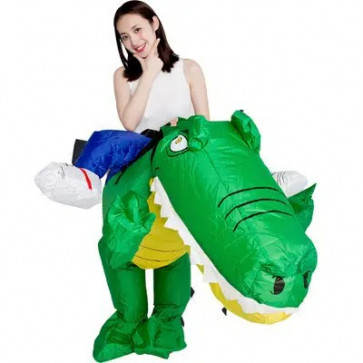 Riding Crocodile Inflatable Costume