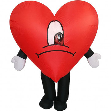 Sad Red Heart Costume - Inflatable Sad Red Heart Cosplay