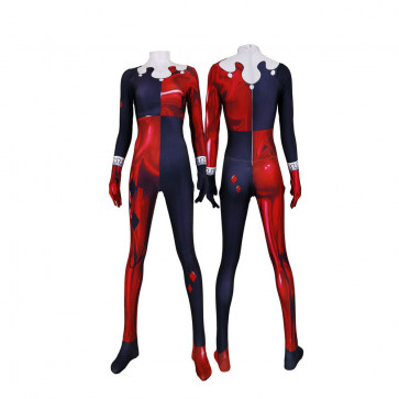 Jester Harley Quinn Comics Style Lycra Cosplay Costume