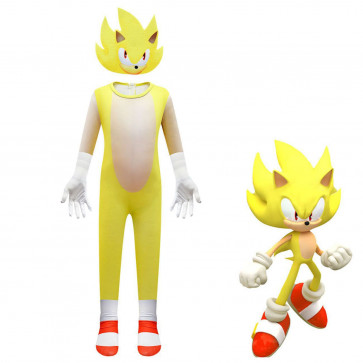 Super Sonic The Hedgehog Lycra Cosplay Costume