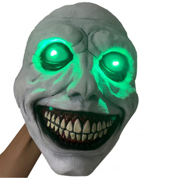 The Exorcist Believer Mask With Green Light - The Exorcist Believer Cosplay Costume Mask 