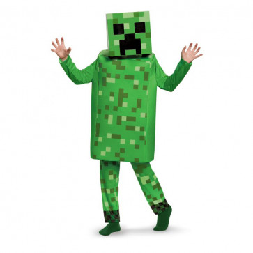 Minecraft Creeper Kids Deluxe Cosplay Costume