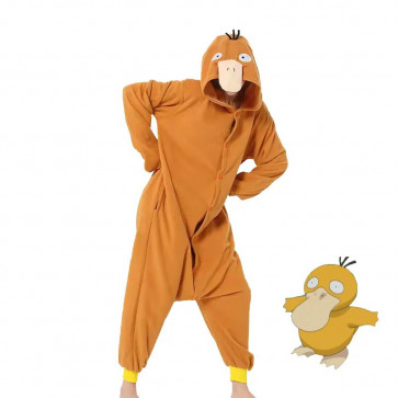 Pokemon Psyduck Costume - Onesie Jumpsuit Psyduck Cosplay