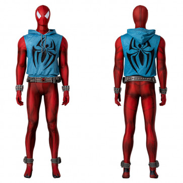 Spider Man Across The Spider Verse Scarlet Spider Costume - Deluxe Scarlet Spider Cosplay