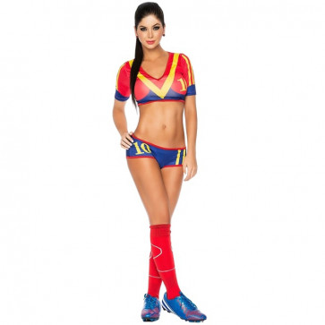 Sexy Football Girl Spain Team Costume