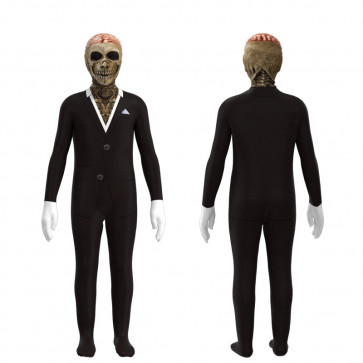 Skeleton Suit With Skull Mask Cosplay Costume
