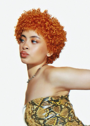 Ice Spice Wig - Orange Curly Ginger Afro Wig Ice Spice Cosplay Costume
