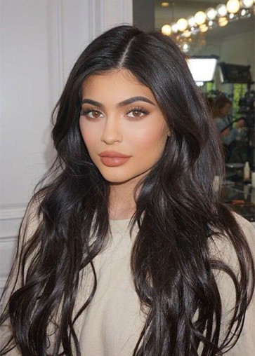 Kylie Jenner Wig - Long Wavy Black Wig Kylie Jenner Cosplay Costume