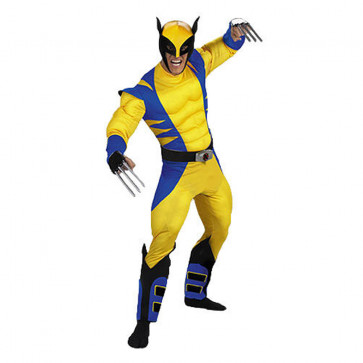Marvel Classic Universe Men's Deluxe Muscle-Chest Wolverine Costume And Mask