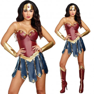Wonder Woman Costume - Sexy Wonder Woman Bustier And Skirt Cosplay