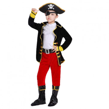 Halloween Kids Masquerade Ball Party Pirate Set Costume