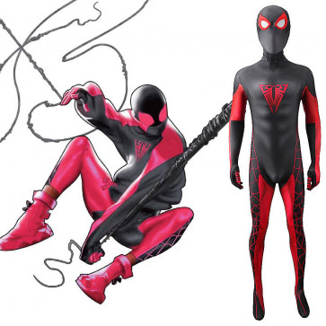 Miles Morales Spider Man Comics Style Lycra Cosplay Costume