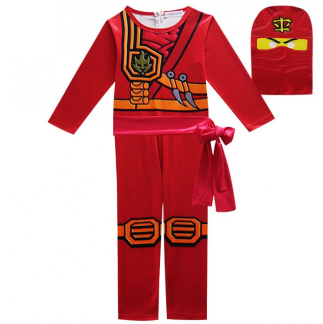 Boys Red Ninjago with Mask Cosplay Costume | Costume Party World