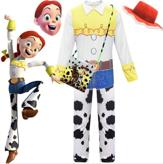 Disney Pixar Toy Story Dress Jessie Character Women's Ladies Cosplay Outfit