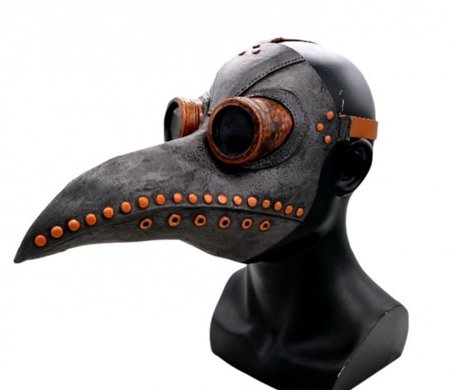 The Plague Doctor Curve Long Nose Bird Mask Man boys Halloween Costume Party 