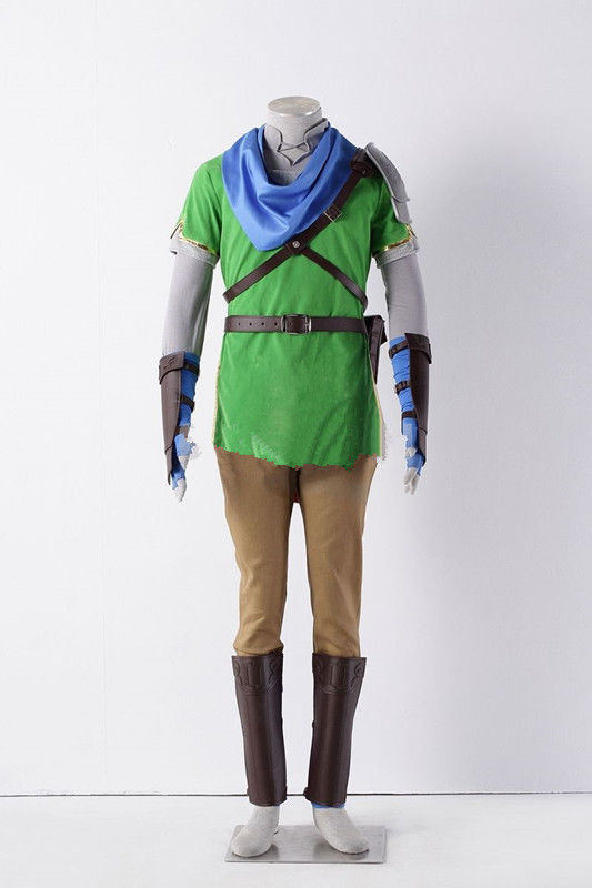 Legend of Zelda Hyrule Warriors Link Cosplay Costume With Scarf black version:DR 