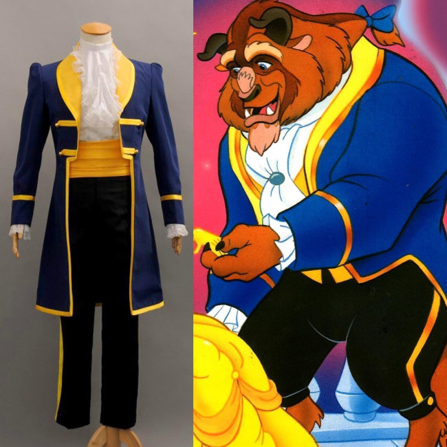 Beauty and the Beast Prince Tuxedo Halloween Cosplay Costume Party Men's Costume 
