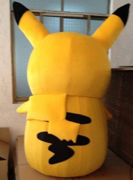 Fashion Plush Anime Cosplay Pikachu Adult Mascot Costume Dress Halloween Party 