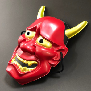 Japanese Hannya Omen Mask Red