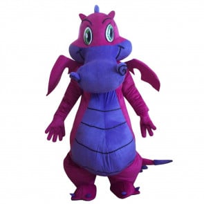 Giant Purple Dragon Mascot Costume
