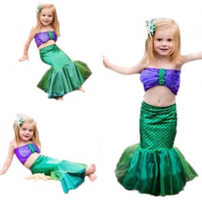 Girls Ariel Mermaid Dress Costume