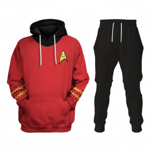 Star Trek Scott Red Uniform Costume - Hoodie Sweatpants Scott Red Uniform Cosplay