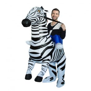 Riding Zebra Inflatable Costume
