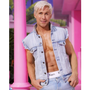 Barbie Movie 2023 Ken Costume - Denim Vest Ken Cosplay