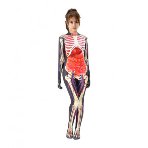 Horror Body Structure Lycra Bodysuit Cosplay Costume