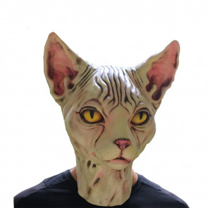 Sphynx Wrinkly Cat Mask Cosplay Costume